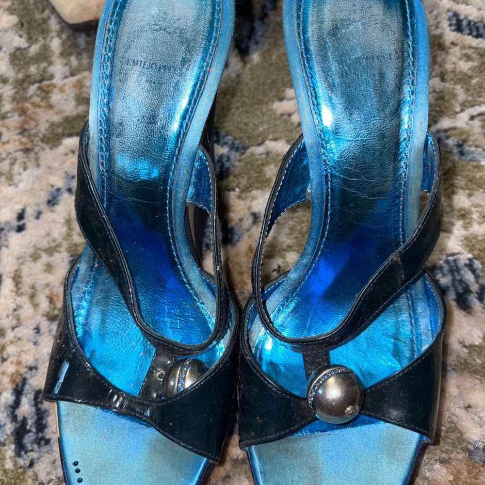 Emilio Pucci Shiny Blue Heels